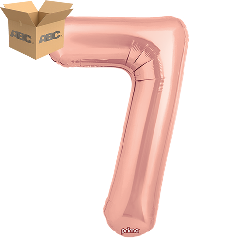 [PF-RGD7-34-50-1-CASE] 34" Rose Gold Number 7 (Case of 50) - Prima