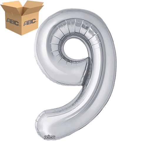[PF-SLV9-34-50-1-CASE] 34" Silver Number 9 (Case of 50) - Prima
