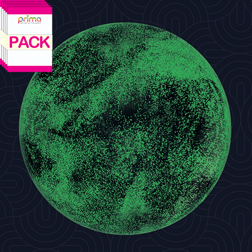 [PS-0172-20-50-1-BAND] 20" Green Glow-In-The-Dark Glitter Sphere (Pack of 5) - Prima