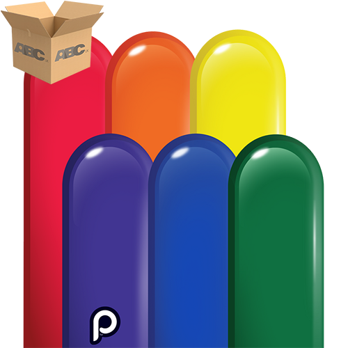 [PL-CRAS-260-20-50-CASE] Classic Rainbow Assortment 260 nozzle up - 50CT (20 Bags) - Prima