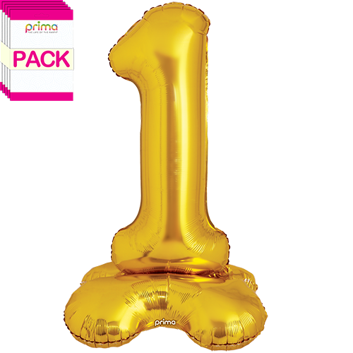 [PF-GDST1-40-50-1-BAND] 40" Gold Standing Number 1 - Prima (Pack of 5)