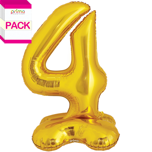 [PF-GDST4-40-50-1-BAND] 40" Gold Standing Number 4 - Prima (Pack of 5)