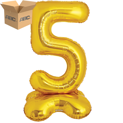 [PF-GDST5-40-50-1-CASE] 40" Gold Standing Number 5 - Prima (Case of 50)