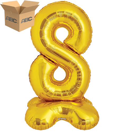 [PF-GDST8-40-50-1-CASE] 40" Gold Standing Number 8 - Prima (Case of 50)