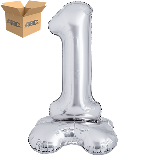[PF-SVST1-40-50-1-CASE] 40" Silver Standing Number 1 - Prima (Case of 50)