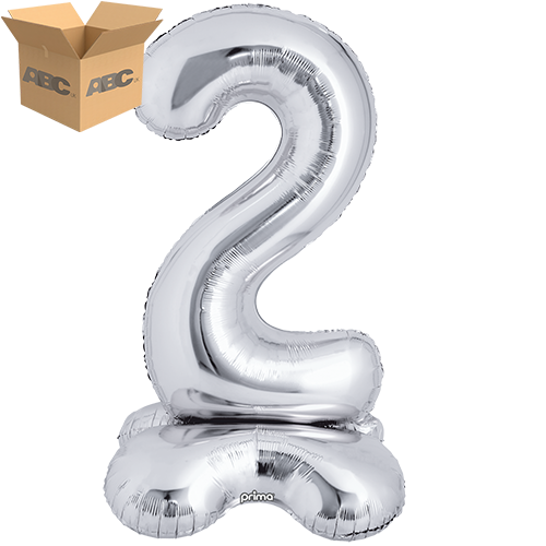 [PF-SVST2-40-50-1-CASE] 40" Silver Standing Number 2 - Prima (Case of 50)