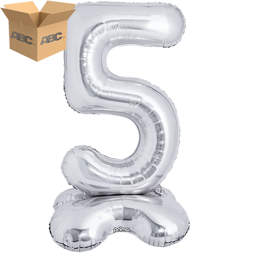 [PF-SVST5-40-50-1-CASE] 40" Silver Standing Number 5 - Prima (Case of 50)