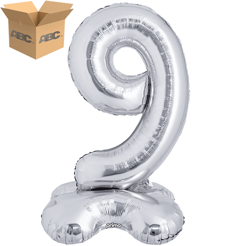 [PF-SVST9-40-50-1-CASE] 40" Silver Standing Number 9 - Prima (Case of 50)